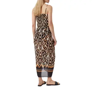 Women's Animal Print Cotton Blend Pareo COMMA image-5