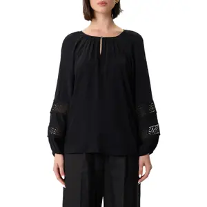 Chiffon Blouse with Lace Details for Women COMMA image-2