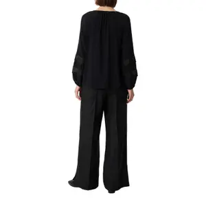 Chiffon Blouse with Lace Details for Women COMMA image-5