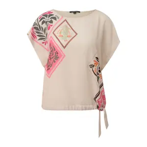 Women's Relaxed Fit Ruffled Sleeve T-Shirt COMMA image-0