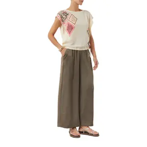 Women's Relaxed Fit Ruffled Sleeve T-Shirt COMMA image-4
