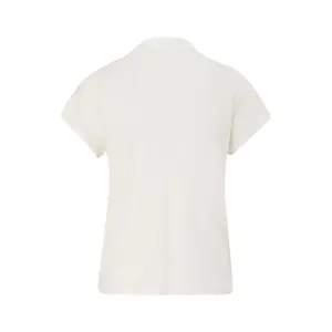 Women’s Polo Collar Linen Blend T-Shirt COMMA image-1