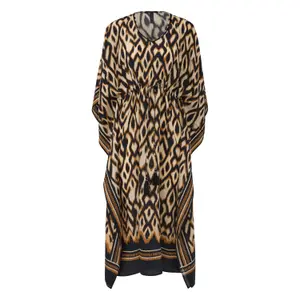 Women's All-Over Print Dress with Tying Belt COMMA image-0