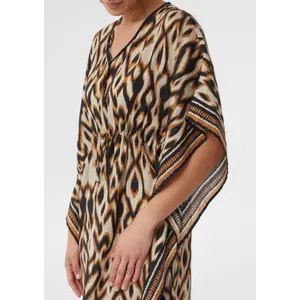 Women's All-Over Print Dress with Tying Belt COMMA image-3
