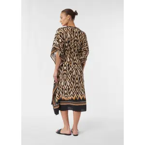 Women's All-Over Print Dress with Tying Belt COMMA image-4