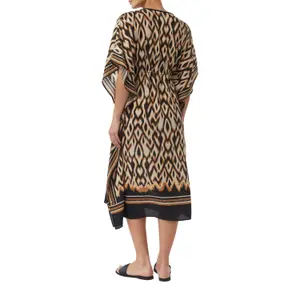 Women's All-Over Print Dress with Tying Belt COMMA image-5