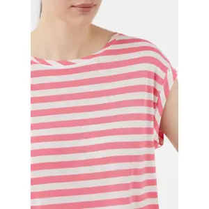 Women's Striped Linen Blend Jersey T-Shirt COMMA image-3