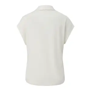 Womens Linen Blend Button-Up Shirt with Patch Pockets COMMA image-1