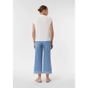 Womens Linen Blend Button-Up Shirt with Patch Pockets COMMA image-4