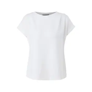 Soft Modal Jersey Pleated Round Neck T-Shirt Women COMMA image-0