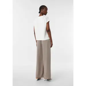Soft Modal Jersey Pleated Round Neck T-Shirt Women COMMA image-4