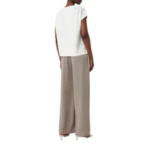 Soft Modal Jersey Pleated Round Neck T-Shirt Women COMMA image-5