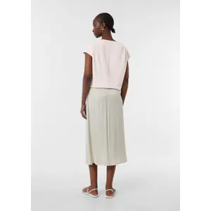 Soft Modal Jersey Pleated Round Neck T-Shirt Women COMMA image-4