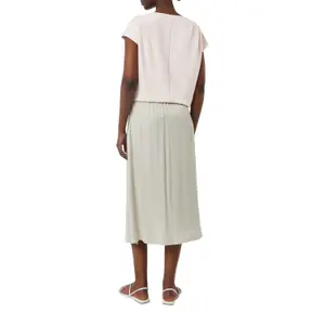 Soft Modal Jersey Pleated Round Neck T-Shirt Women COMMA image-5