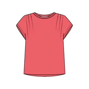 Soft Modal Jersey Pleated Round Neck T-Shirt Women COMMA image-4