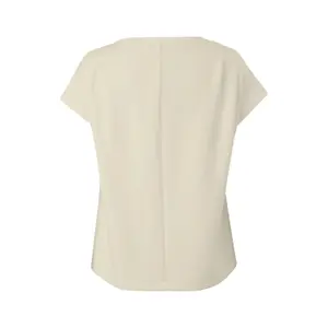Soft Modal Jersey Pleated Round Neck T-Shirt Women COMMA image-1