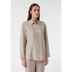 Women's Relaxed Long Sleeve Linen Shirt COMMA image-6