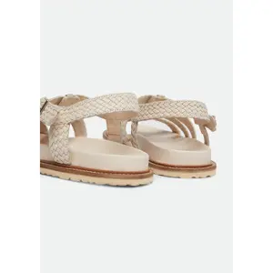 Woven Leather Sandals for Women COMMA image-4