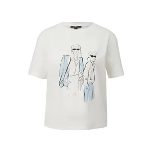 Women’s Front Print Relaxed Fit T-Shirt COMMA image-0