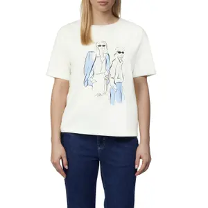 Women’s Front Print Relaxed Fit T-Shirt COMMA image-2