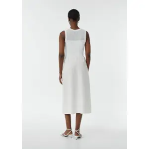 Midi Skirt with Belt and Textured Pattern Woman COMMA image-2