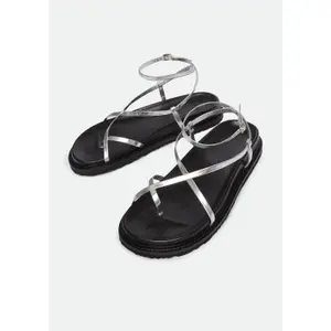 Leather Strappy Sandals Women COMMA image-3