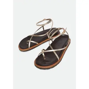 Leather Strappy Sandals Women COMMA image-3