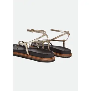Leather Strappy Sandals Women COMMA image-4