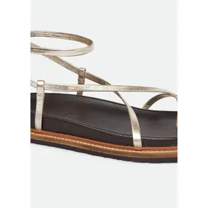 Leather Strappy Sandals Women COMMA image-5