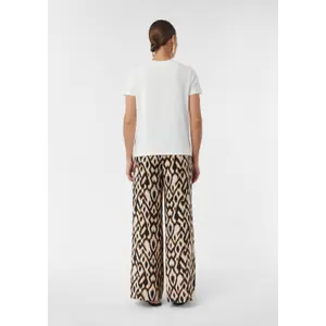 Printed Front Design Cotton Blend T-Shirt for Women COMMA image-4