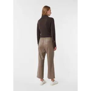 Women's Faux Leather Trousers COMMA image-4