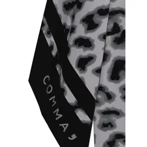 Silk Animal Print Scarf for Women COMMA image-4