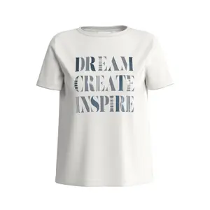 Women's Cotton Blend Jersey T-shirt with Sparkling Print COMMA image-0