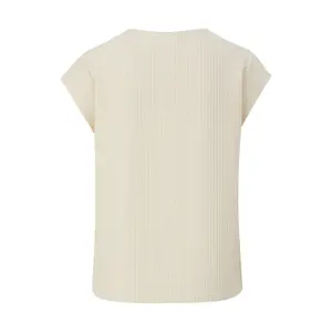 Women's Textured Jersey V-Neck T-Shirt COMMA image-1