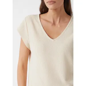 Women's Textured Jersey V-Neck T-Shirt COMMA image-3