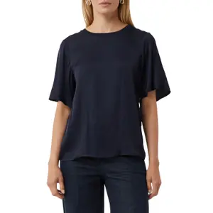 Women's Mixed Fabric T-shirt COMMA image-2