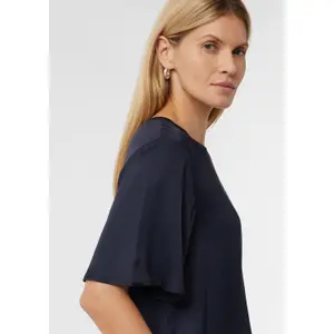 Women's Mixed Fabric T-shirt COMMA image-3