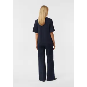Women's Mixed Fabric T-shirt COMMA image-4