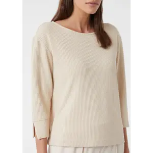 Women's Pleated Round Neck Soft Modal Jersey Top COMMA image-3