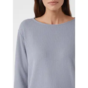 Women's Pleated Round Neck Soft Modal Jersey Top COMMA image-3
