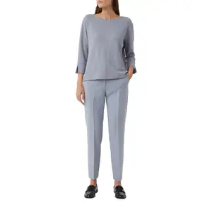 Women's Pleated Round Neck Soft Modal Jersey Top COMMA image-6