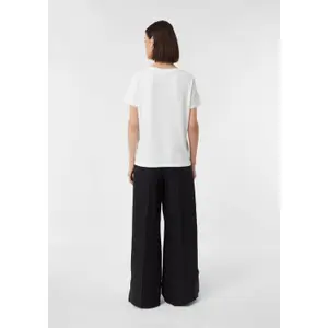 Women's Cotton Blend T-shirt with Front Print COMMA image-4