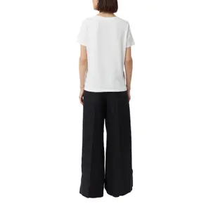 Women's Cotton Blend T-shirt with Front Print COMMA image-5