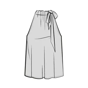 Sleeveless Satin Blouse with Bow Tie Collar and Ruffles Women's COMMA image-6