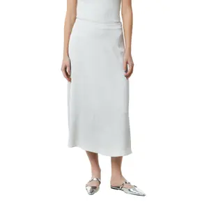 Structured Satin Maxi Skirt Women COMMA image-2