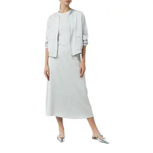Structured Satin Maxi Skirt Women COMMA image-6