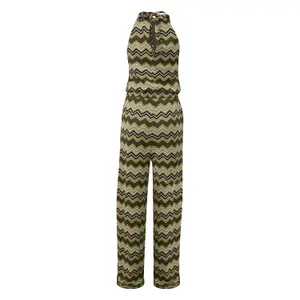 Womens Zigzag Pattern Mesh Jumpsuit COMMA image-1