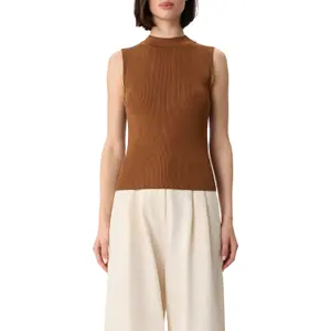 Fitted Fine Knit High Neck Vest Women COMMA image-2