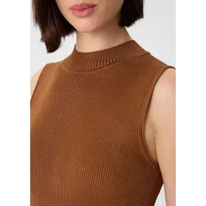 Fitted Fine Knit High Neck Vest Women COMMA image-3