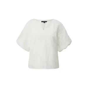 Women's Full English Embroidery Blouse with Balloon Sleeves COMMA image-0